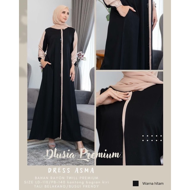 Daster Arab Dlusia ASMA Maxi Dress Premium TWILL