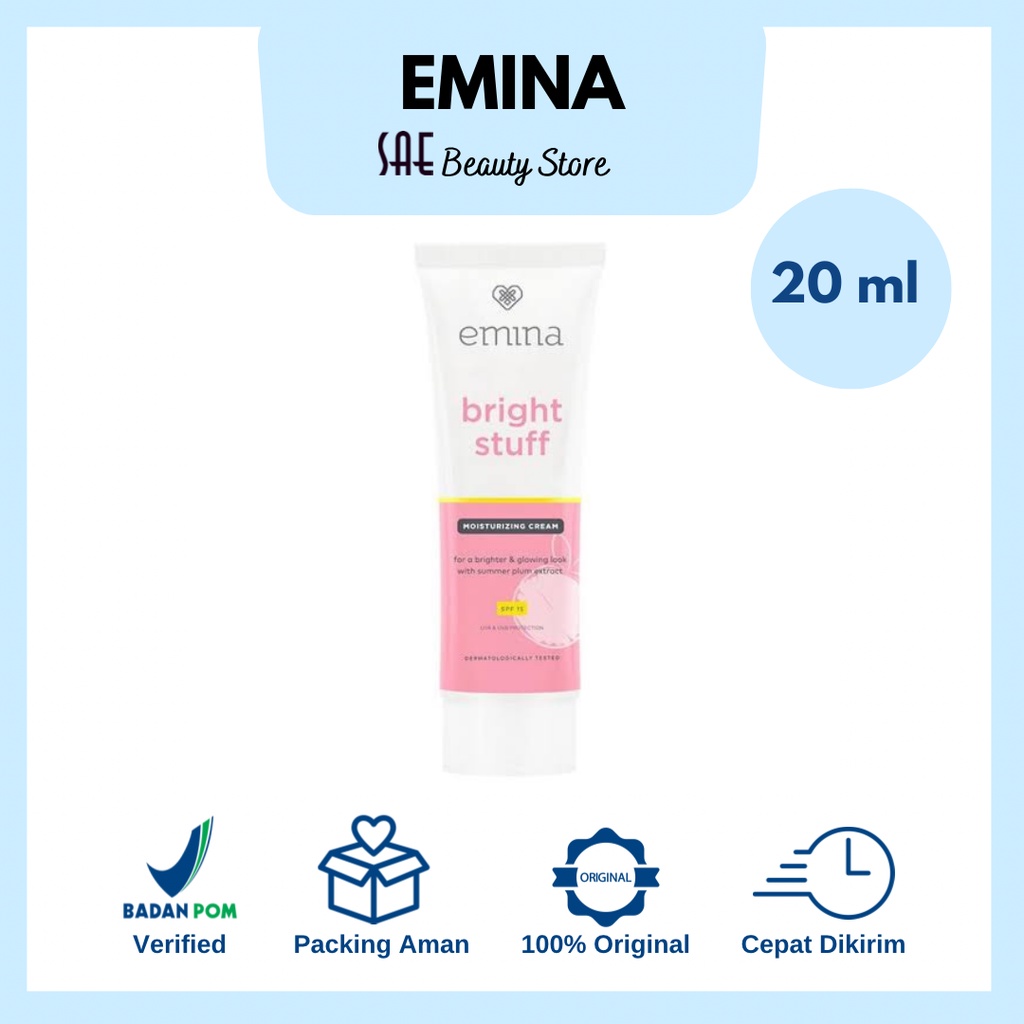 Jual Emina Bright Stuff Moisturizing Cream 20ml ORI BPOM by SAE