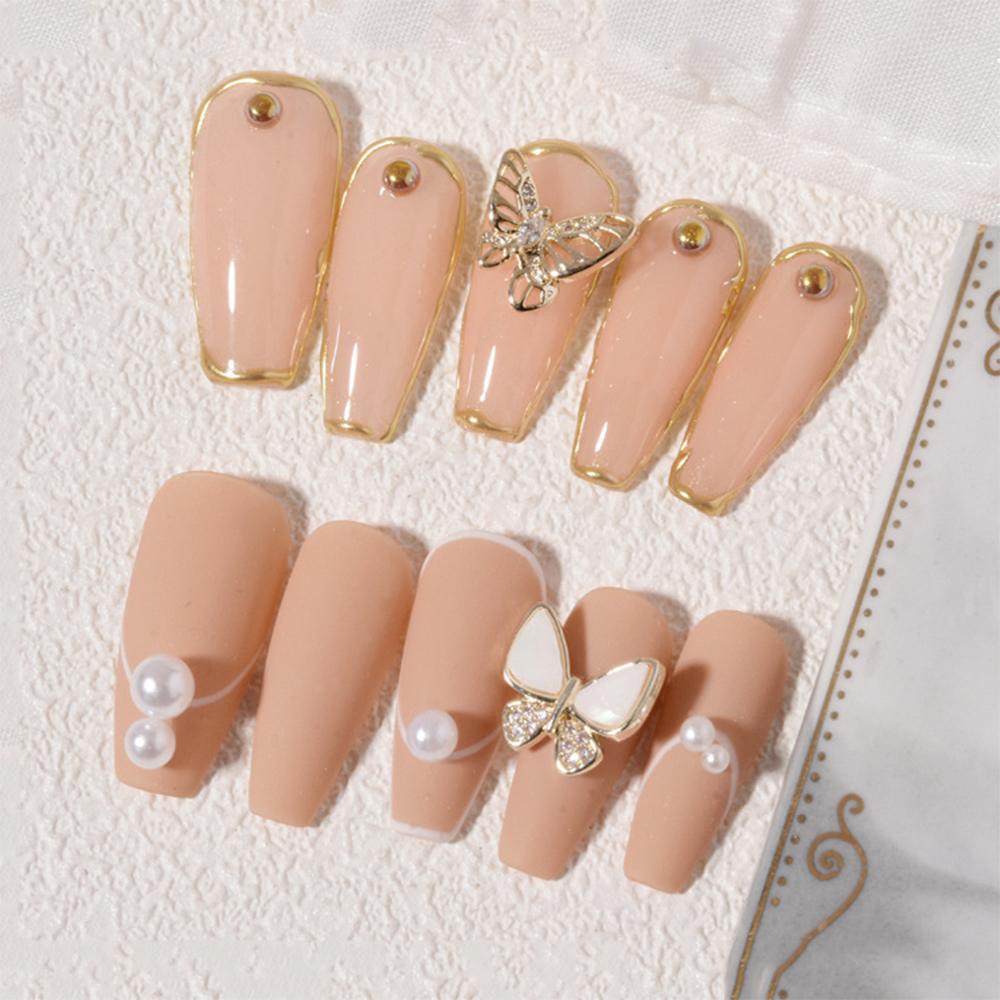 Mxbeauty Ikatan Simpul Berlian Nail Art Zirkon Mutiara Mewah Rantai Liontin Nail Chains Perhiasan