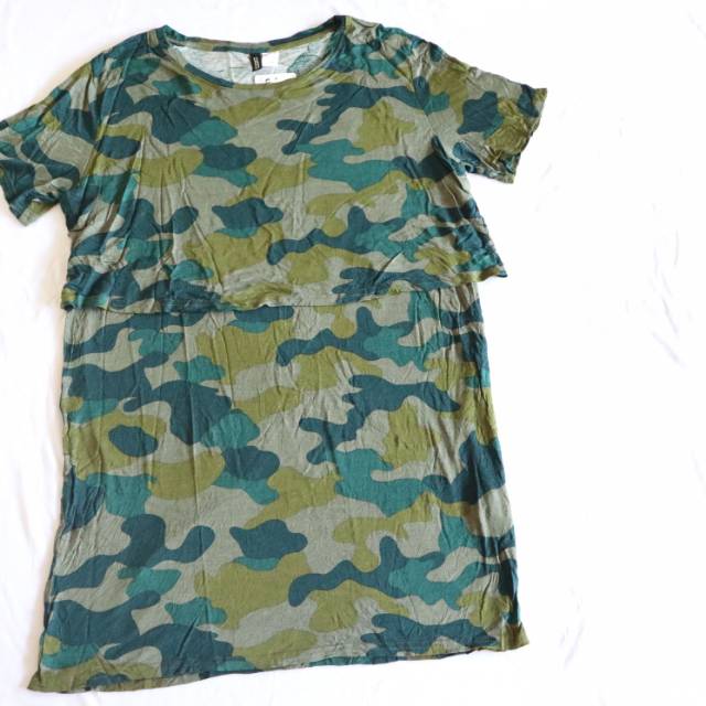 Dress Army H&M / Termurah / Terlaris / Terbaru / Baju import / Atasan big size brended/Tunik branded