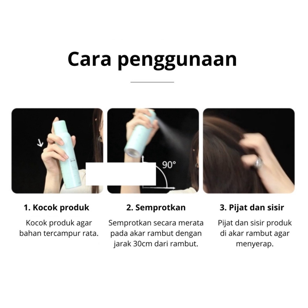 Dry Shampoo Semprotan Rambut Kering Untuk Mengembangkan Rambut menghilangkan minyak rambut kontrol minyak rambut