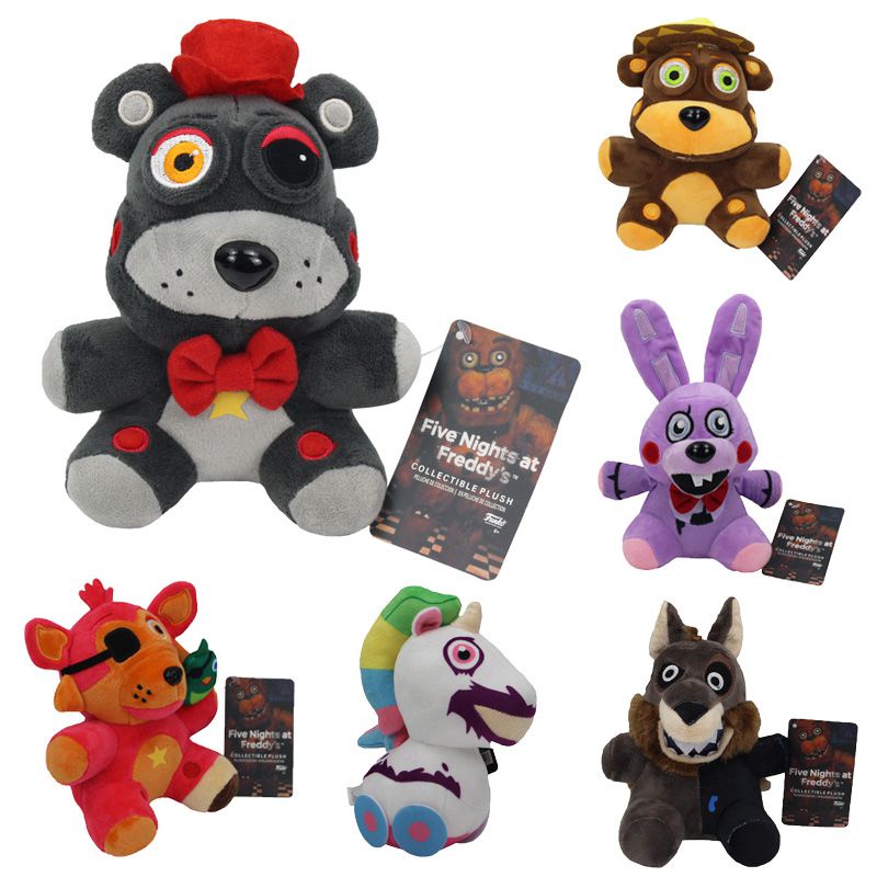 Five Nights at Freddy's Pizza Simulator Rockstar Foxy Buny Bear Wolf Plush Toys