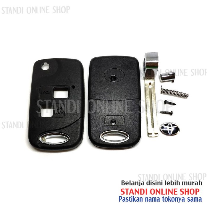 Cassing Kunci Lipat FlipKey Toyota Harrier RAV4 Prado Land Cruiser 2 Tombol