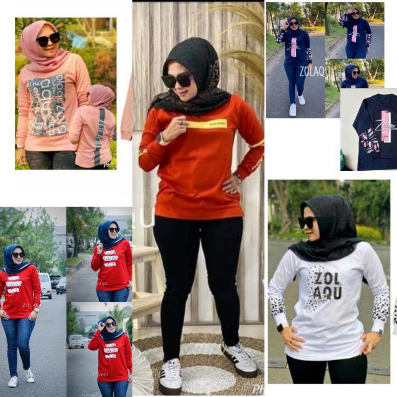 Kaos zolaku/kaos wanita tangan panjang/terbaru