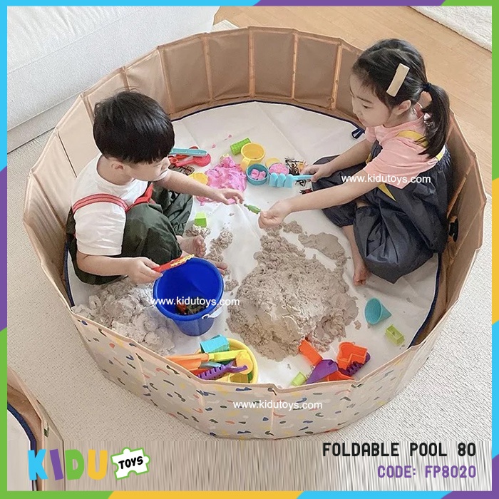 Kolam Lipat Kolam Renang Bola Anak Foldable Pool Mat Tanpa Pompa 120cm 80cm Large Medium Kidu Toys