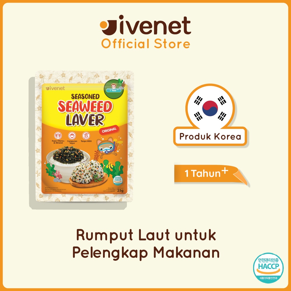 Ivenet Seasoned Seaweed Laver - Bumbu Pelengkap Makanan Rumput Laut - 25g (Tersedia varian rasa)