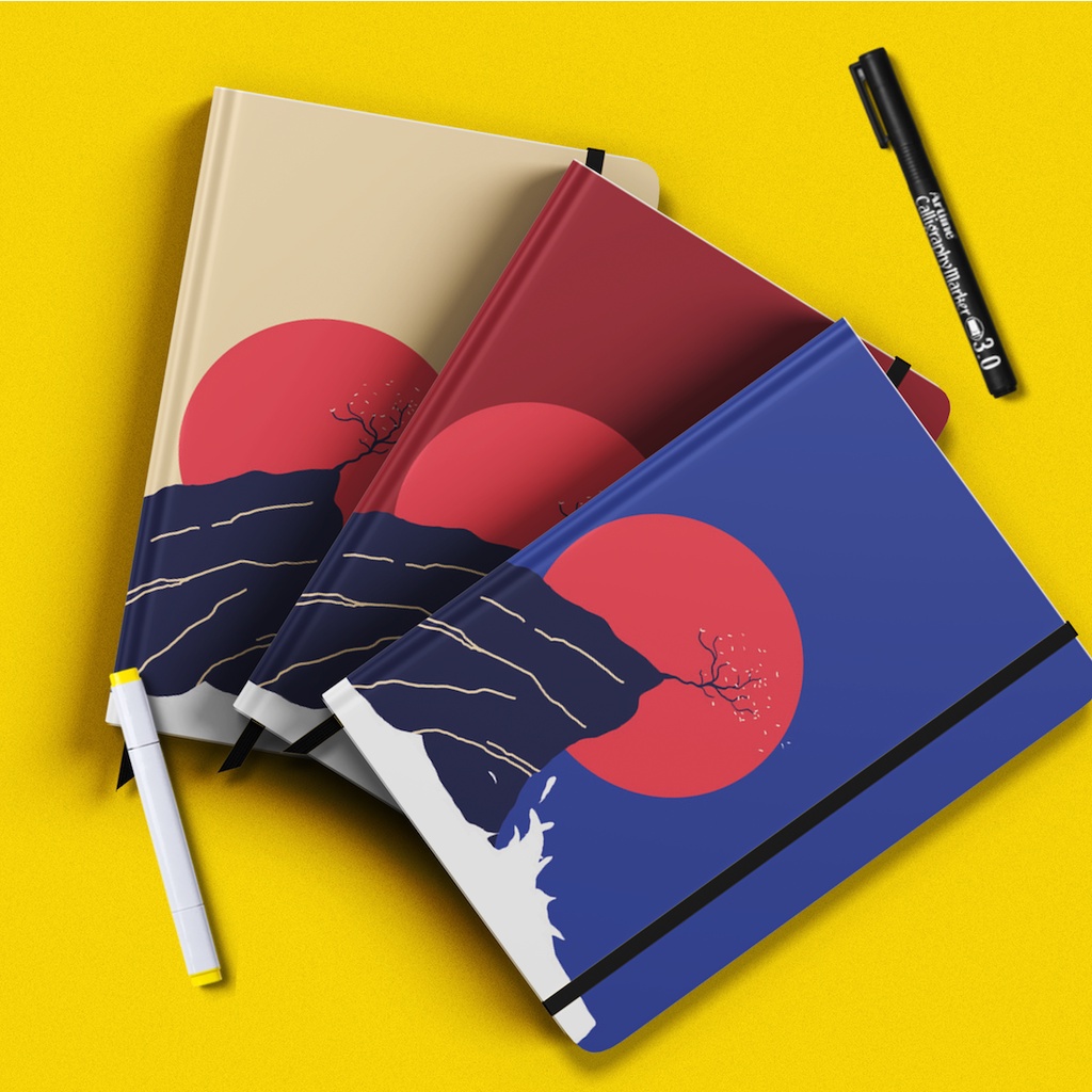 

Notebook Custom Landscpae Tema Jepang Custom Warna Tulisan Quotes dan Nama Ukuran A6 A6 Diary Unik