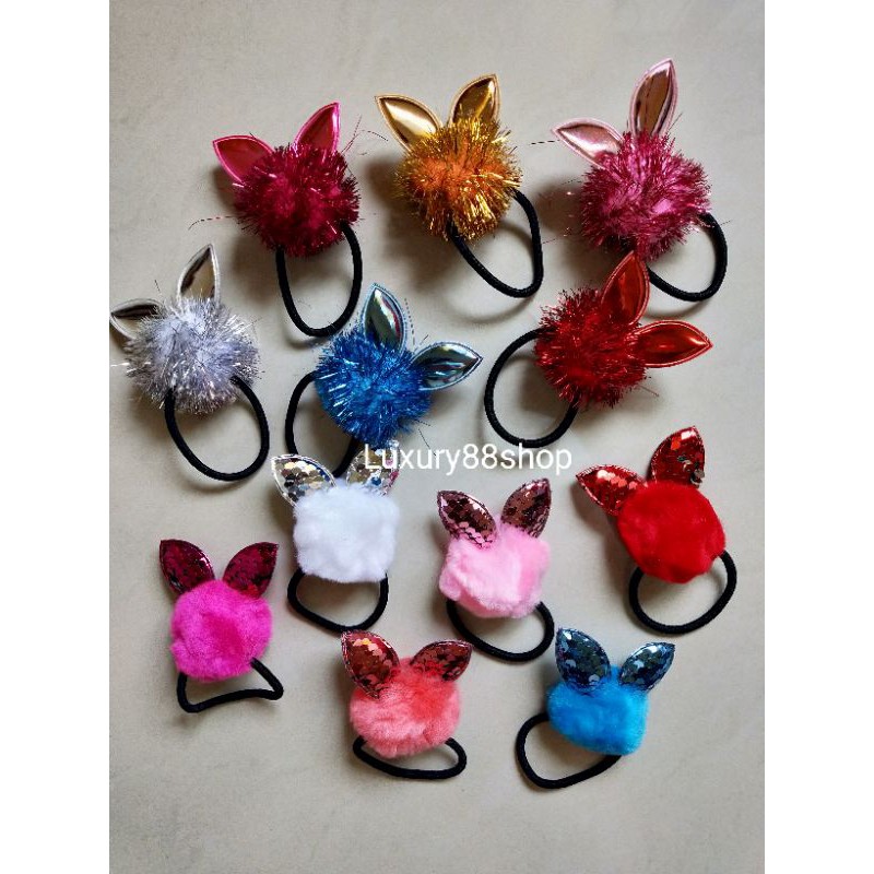 Karet Rambut Pom2 Rabbit Lucu