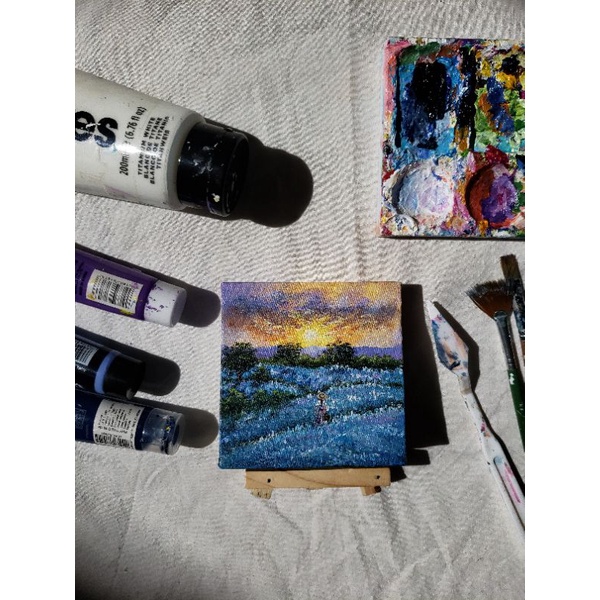 

Mini Canvas Painting + Easel: Lavender Field