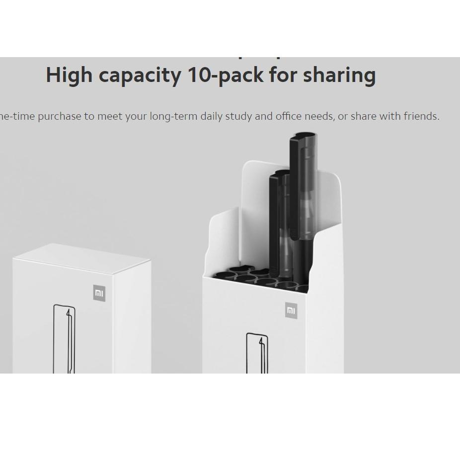 

Berkualitas! Xiaomi Mijia Jumbo Gel Pen 0.5mm 10 Pack Mi High Capacity pulpen xiaomi Hitam Jp bullet pen