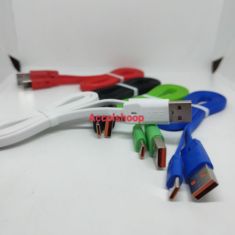 Kabel Data OTF Type C 2.1A 100Cm FAST CHARGING 1 Toples isi 50Pcs
