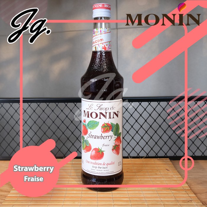 

(BISA COD) SYRUP MONIN FRAISE | STRAWBERRY 700 ml SIRUP STROBERI | STRAWBERI - non bubble warp