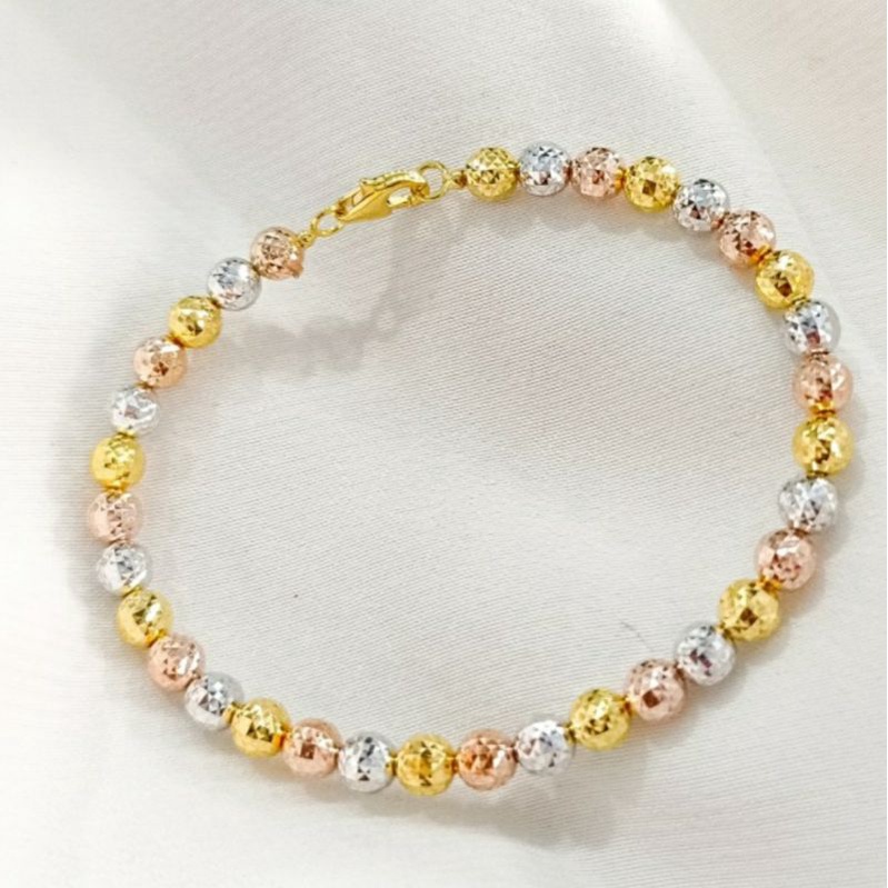 Gelang Wanita Tali Italy Hitam Hadiah Valentine Perhiasan Emas asli