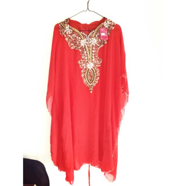 Kaftan mewah baju lebaran baju pesta