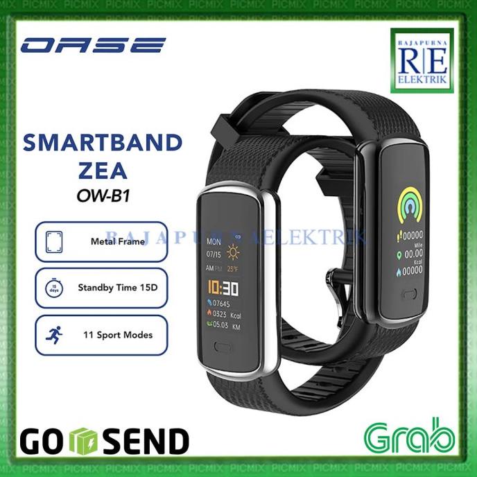 Oase Smartband Zea Ow-B1 Ip67 Metal Frame Smart Watch Band Original (Terlaris)
