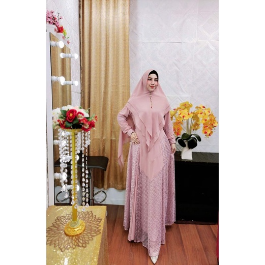 ZAYDHA  SYAR'I BRAND AL GIBRAN//gamis ori//set syar'i /ready gamis set