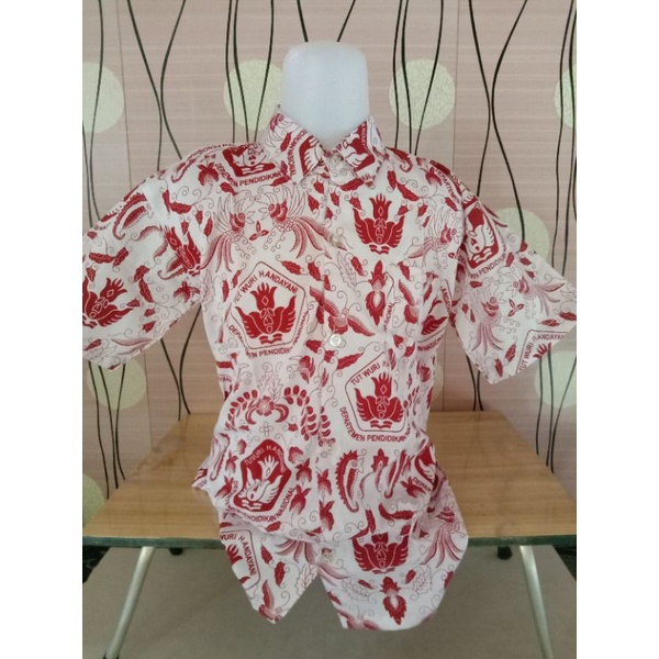 (BAJU BATIK TUTWURI)BAJU BATIK LENGAN PENDEK/SERAGAM SEKOLAH MURAH