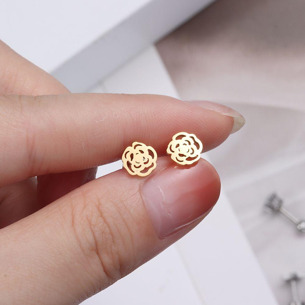 R-flower Classic Anting Pria Wanita Owl Gajah Unisex Bulat Bola