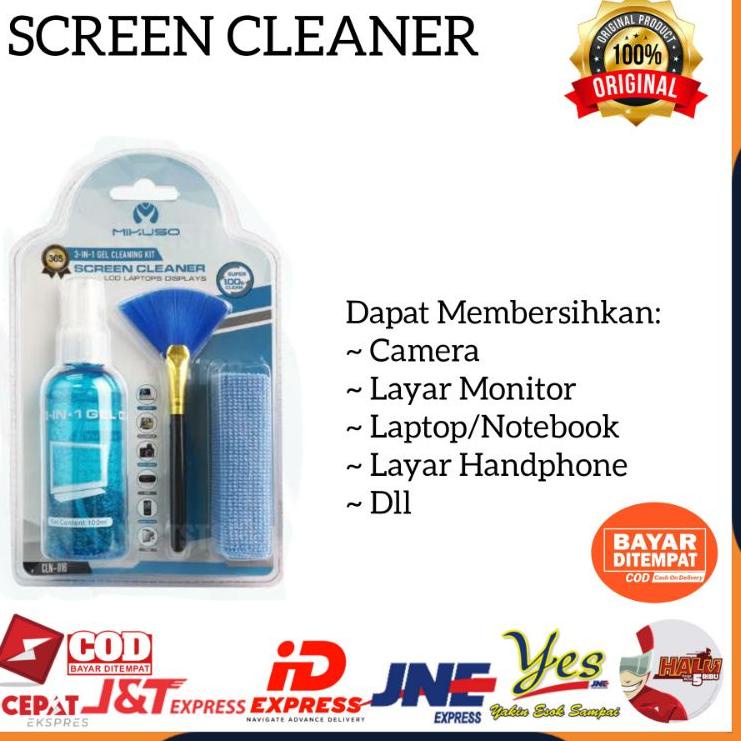 Serba Terbaru [COD] PAKET SCREEN CLEANER CLEANING KIT 3IN1 ALAT PEMBERSIH LAYAR HP LCD TV KAMERA LAPTOP MONITOR KOMPUTER