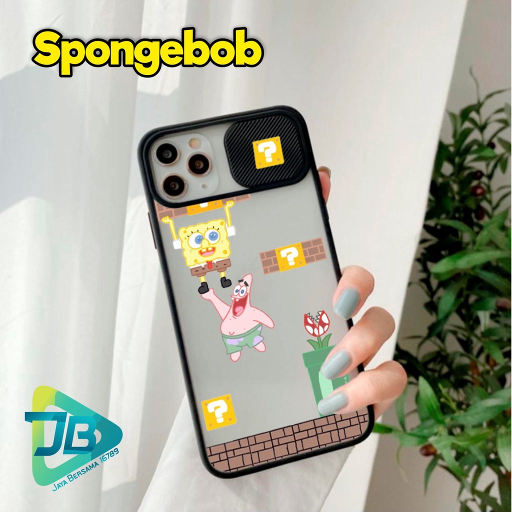 SOFTCASE SLIDE KAMERA SPONGEBOB OPPO VIVO SAMSUNG XIAOMI REALME IPHONE ALL TYPE JB4942