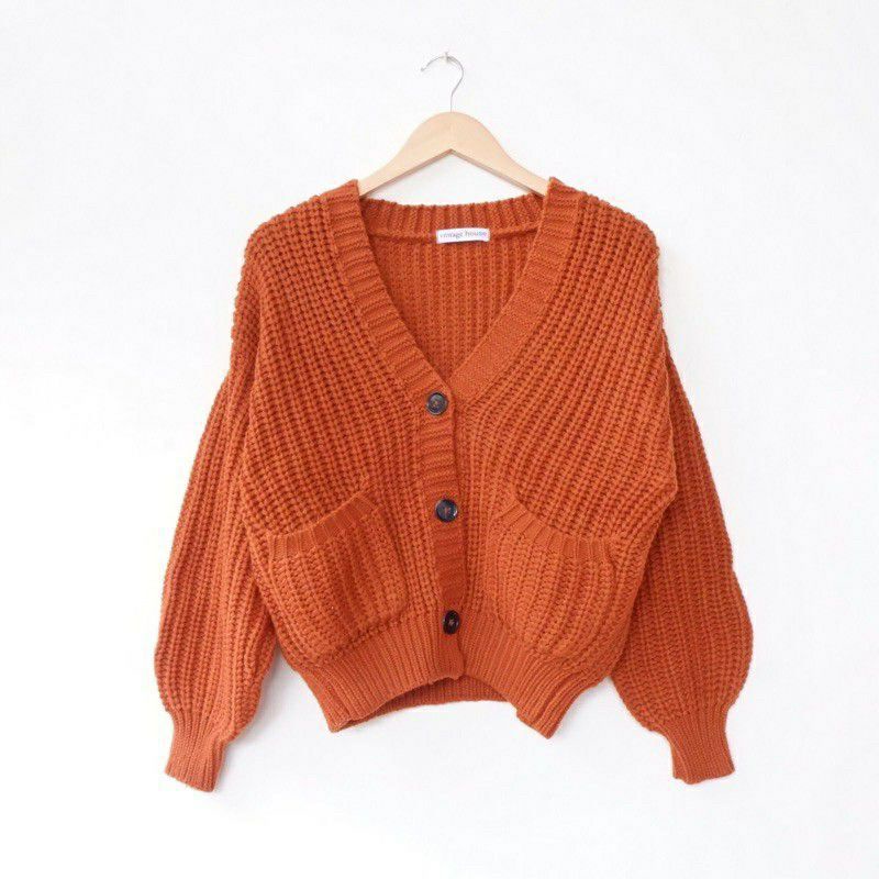 Cardigan Rajut Wanita // Crop RAJUT Cardi Oversize / OUTER KNIT 7 GET