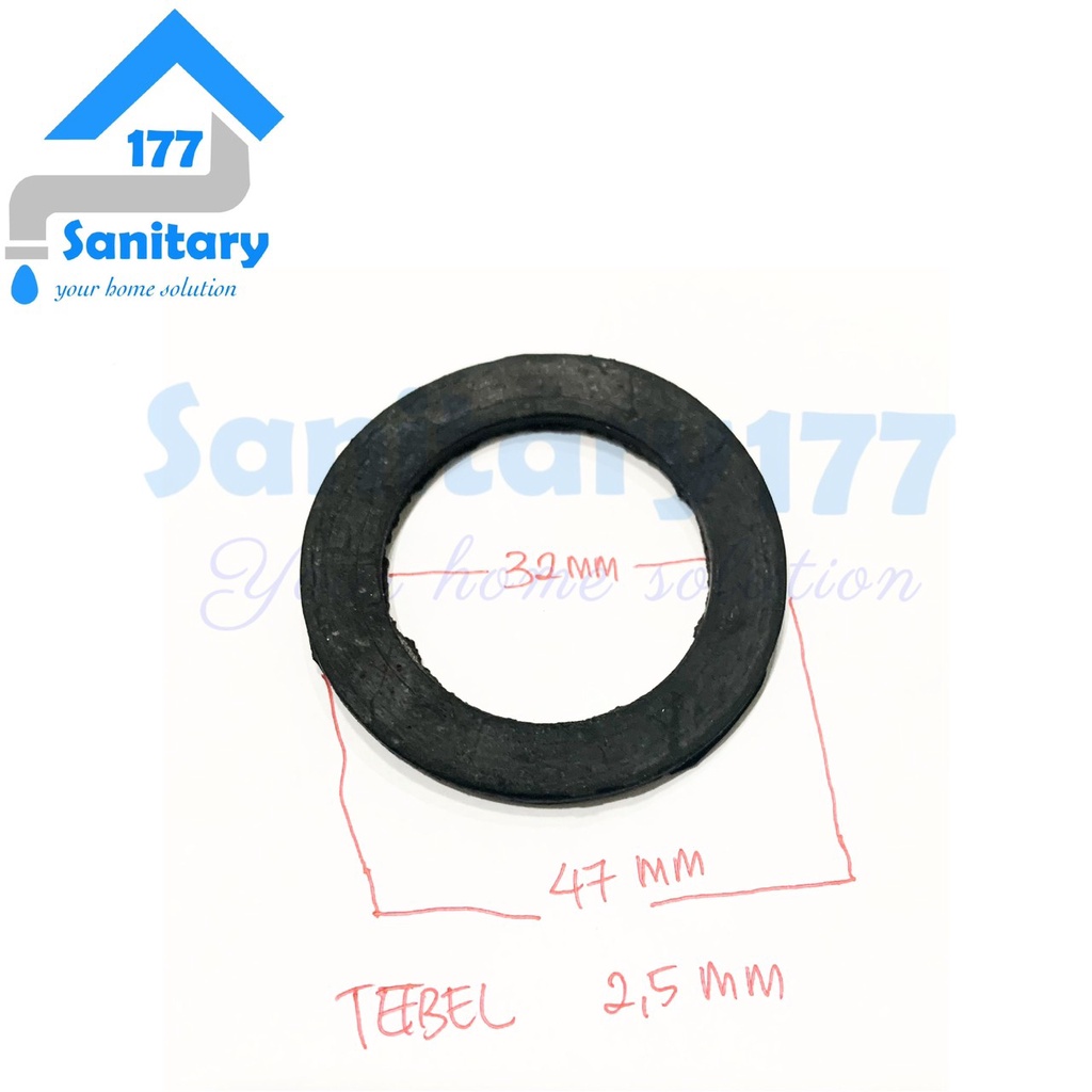 Karet diameter 47mm x 32 x2,5 mm untuk fitting mur tangki-seal mor toren karet rubber silicon 4.7cm rubber silikon sil 47mm