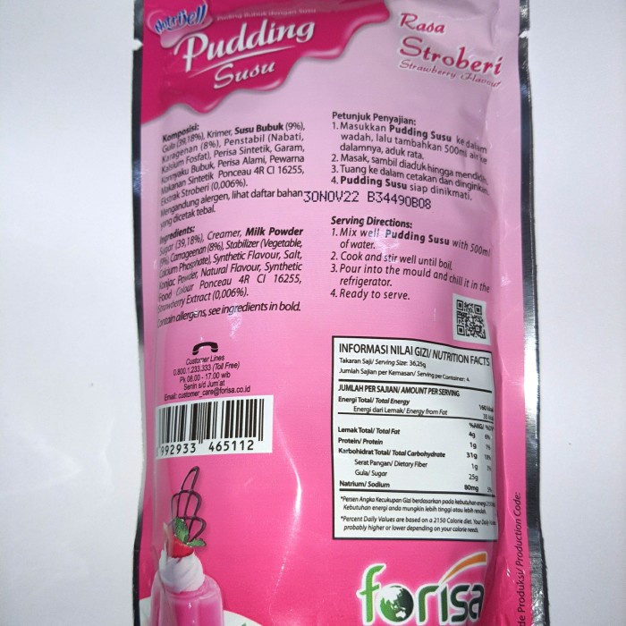 

ds20111w Nutrijell Pudding Susu Rasa Stroberri 145 Gr Xz20X1Z11