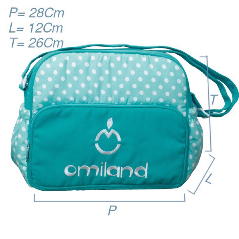 Tas Bayi Omiland Size Kecil-Medium Spotted Series OBT 3207 3208 Perlengkapan Bayi Praktis dan Murah