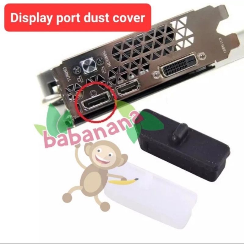 Display port dust plug anti dust penutup debu DP cover rubber tutup