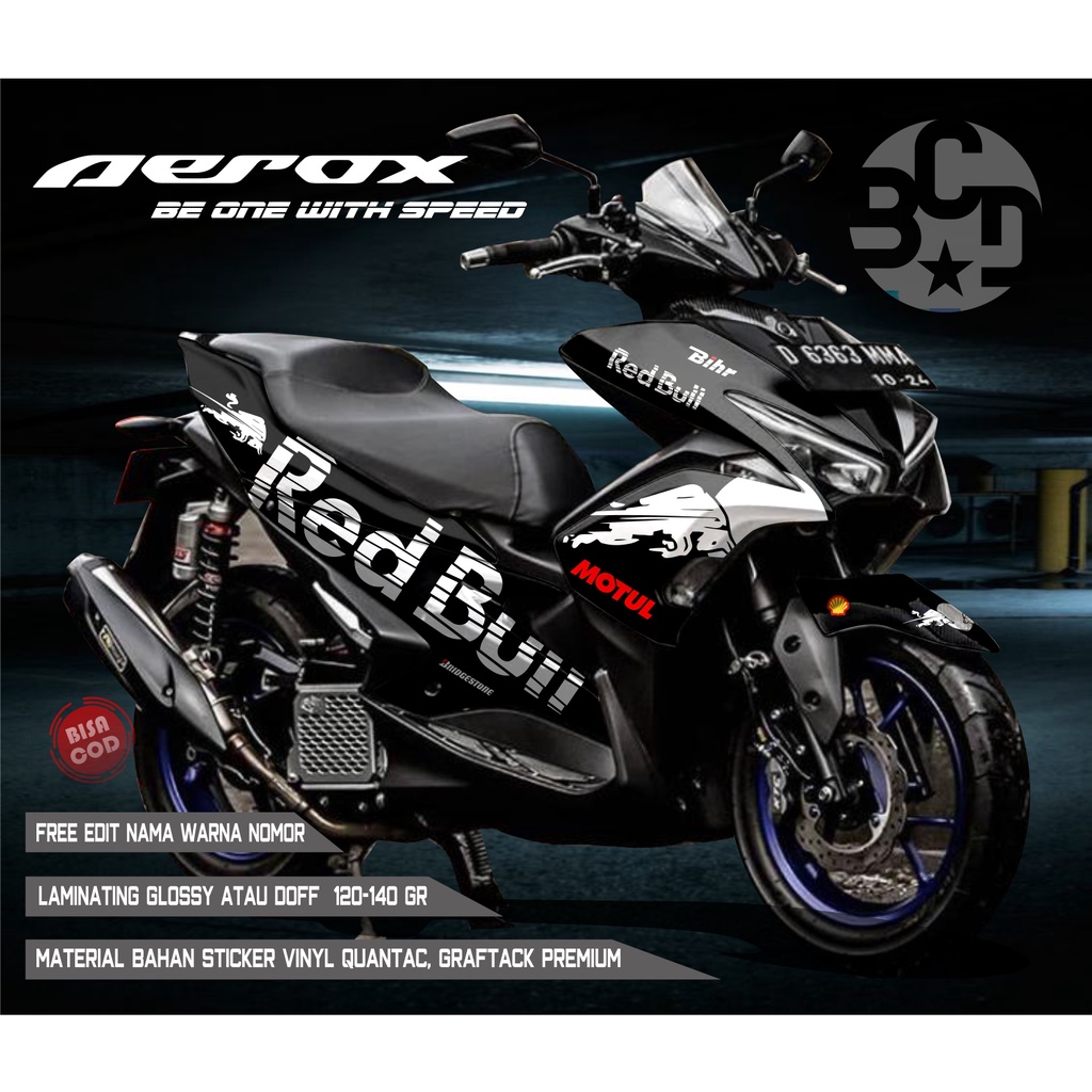 Stiker Decal Aerox Lama RedBull