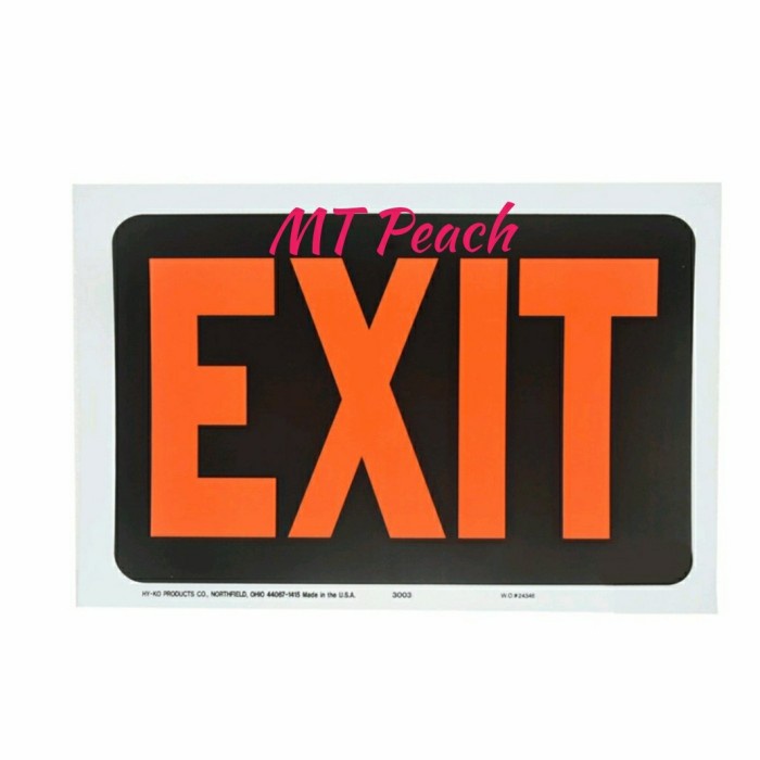 

HY-KO STIKER EXIT 22x30CM SIGN LABEL EXIT MA17