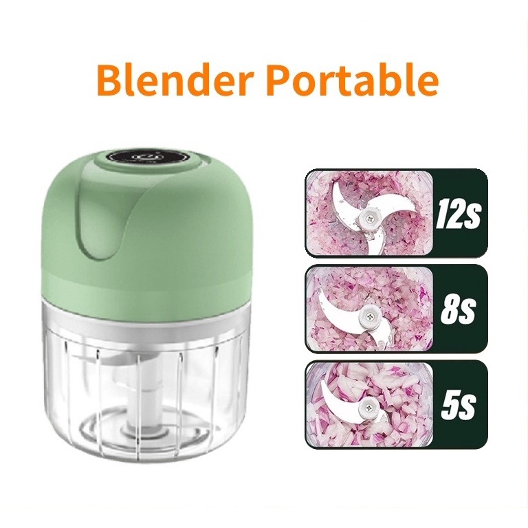 【COD+Dalam stok+Pengiriman Cepat】YUN-Mall Mini Blender Kapsule Elektrik Penggiling Daging Portable Baby Food Processor Chopper cutter Quatre Sayur &amp; Buah 250ML