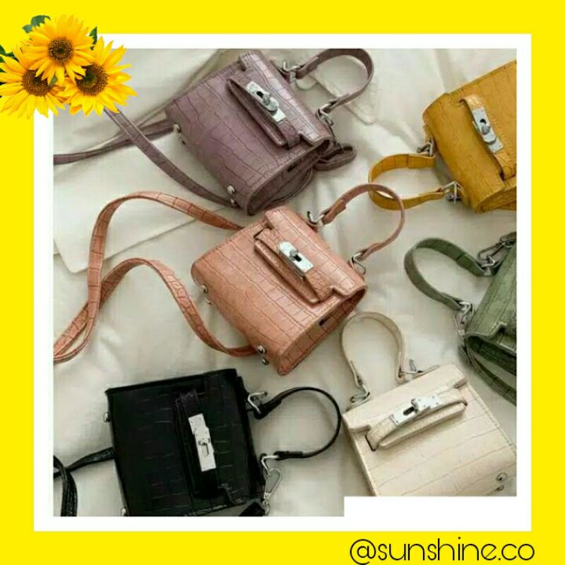 TAS SELEMPANG WANITA MINI CROCO VAIY-098 || TAS SELEMPANG WANITA KEREN SIMPLE