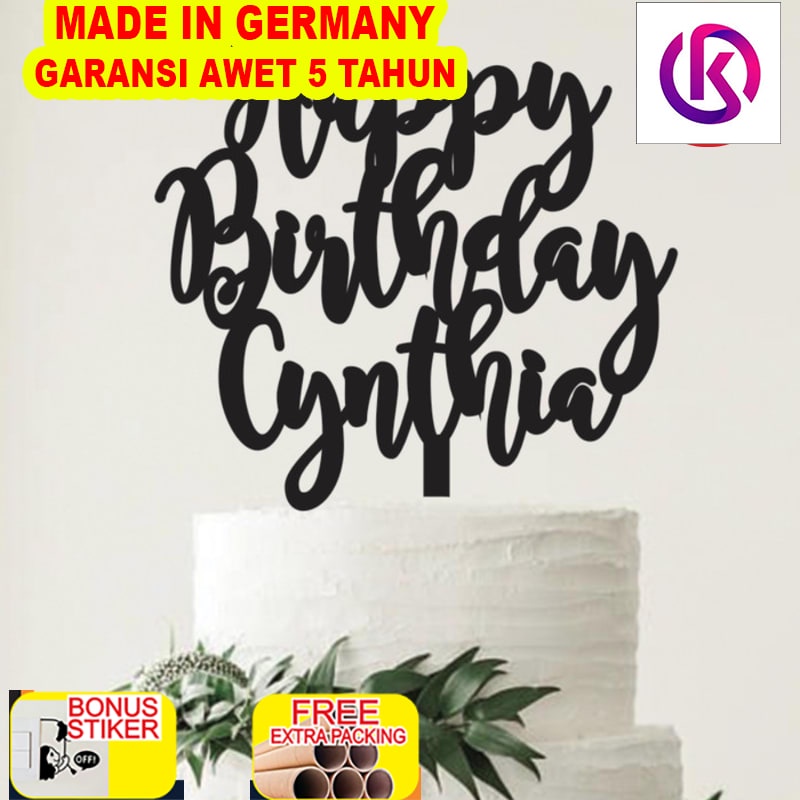 

Terlaris Custom Topper Happy Birthday | Topper Ulang Tahun Acrylic | Topper - 10cm