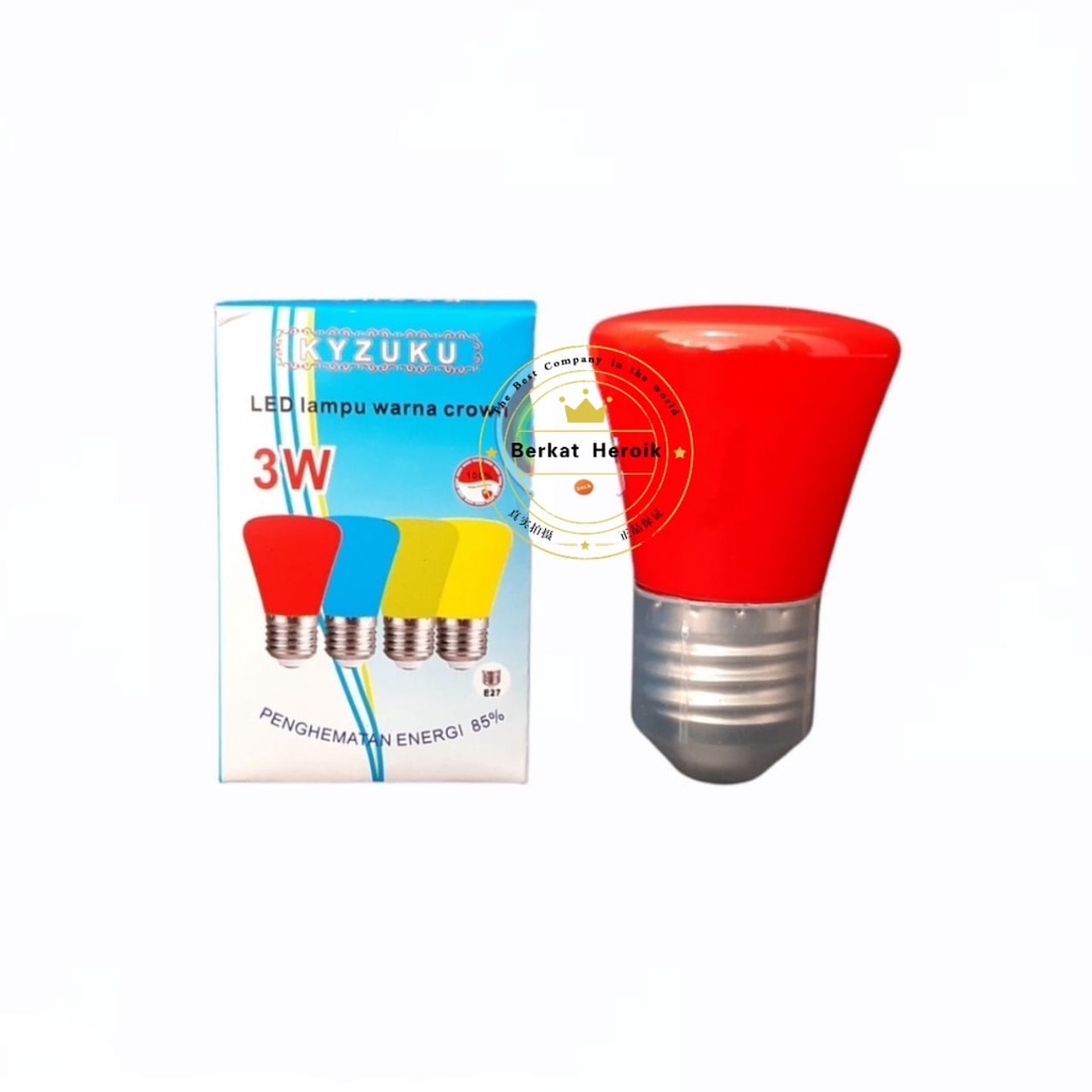 Lampu  Tidur  LED  KYZUKU  3W  BERWARNA(Merah,Kuning,hijau)