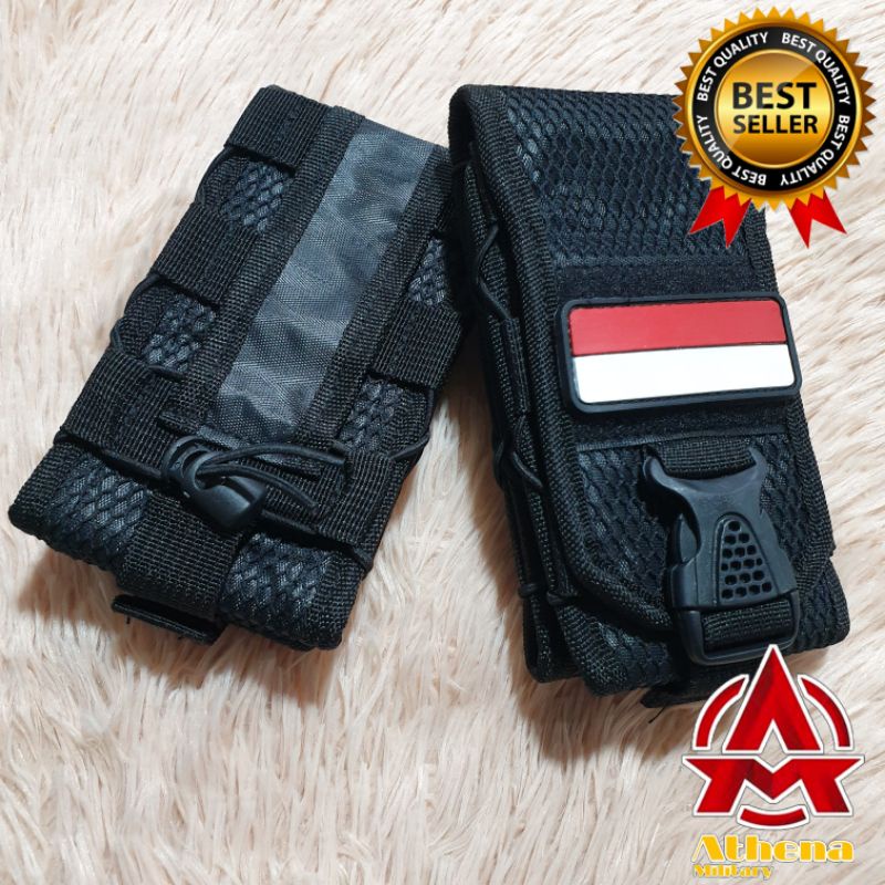 Sarung hp 6,9 inch dual slot model perekat bahan cordura