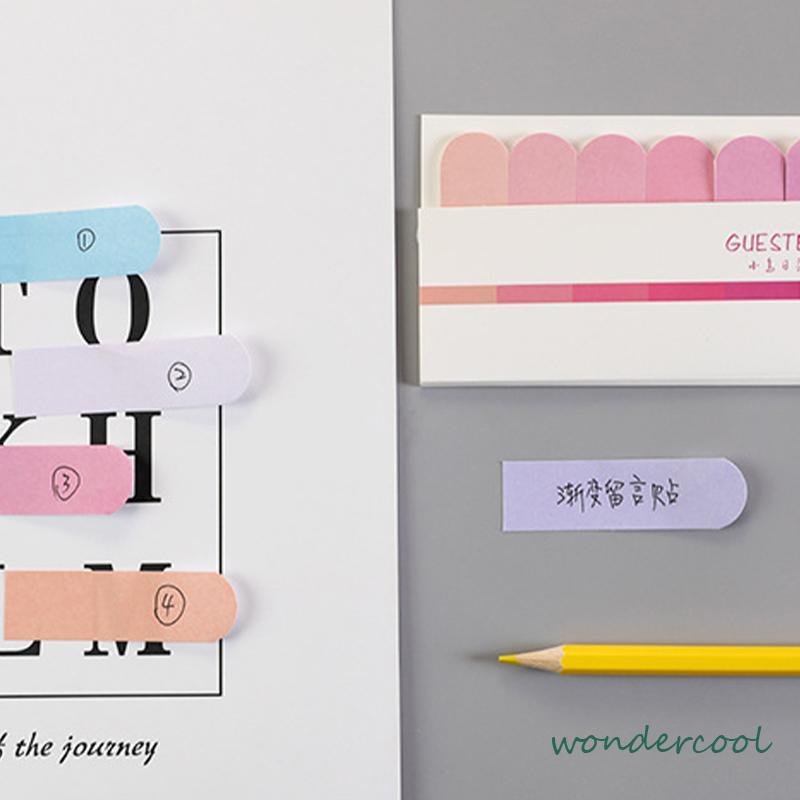 Lucu Kreatif Enam Warna Catatan Tempel Warna Morandi Tahan Air sticky note -Won