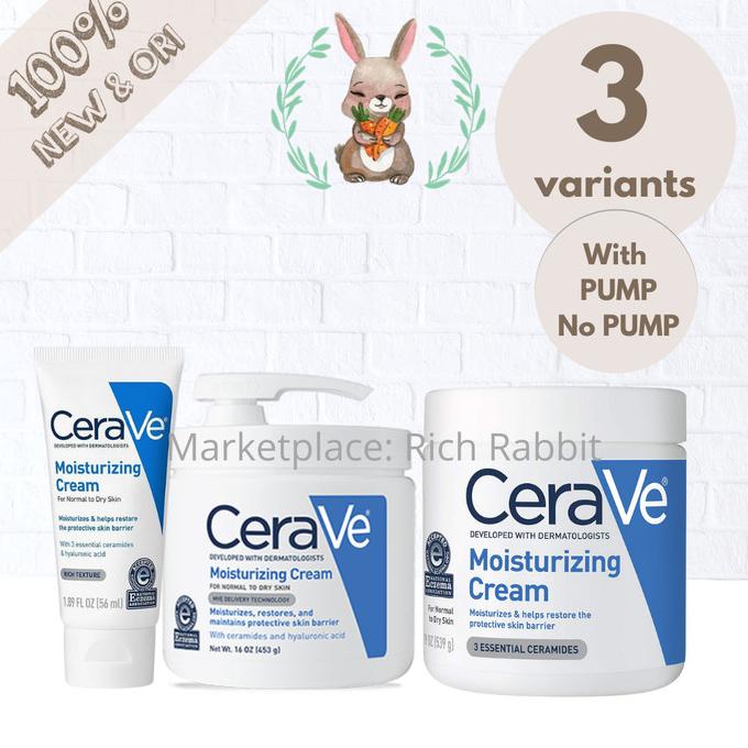 Cerave Moisturizing Cream Ceramides Hyaluronic Acid Moisturizer Lotion - 56 Ml Tube