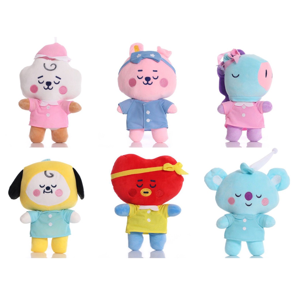 Bt21 Mainan Boneka Boneka Plush Tata Mang Chimmy RJ Koya Cooky Shooky KPOP BTS Van