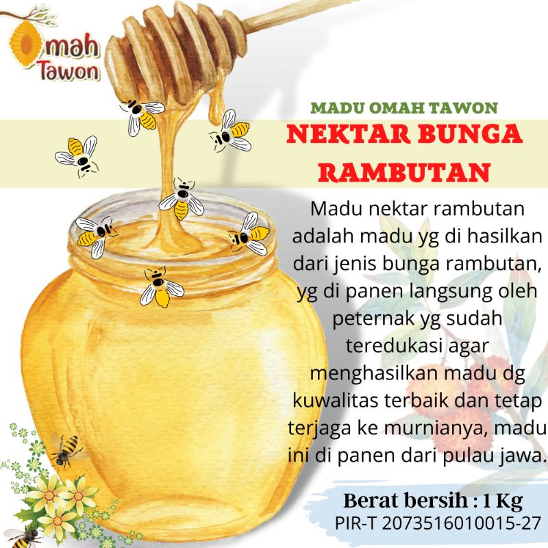 Madu murni Omah tawon tanpa campuran 500g