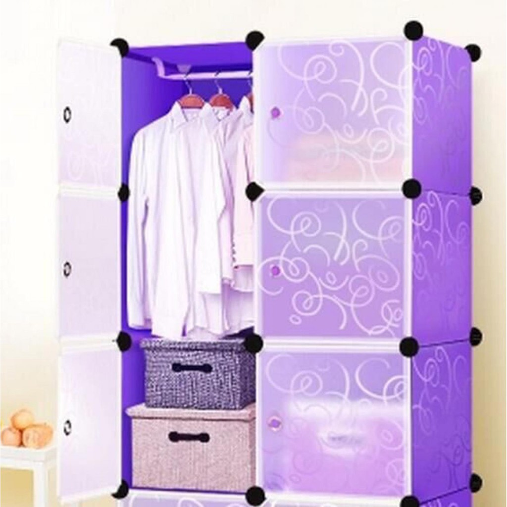 AIHOME Lemari Baju Plastik DIY 6 Pintu - LBXJ019