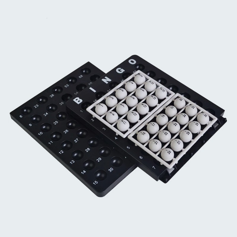 Bingo Set Traditional Bingo Lottery Family Game Set Cage Balls Cards Counters Party Bingo Game-2