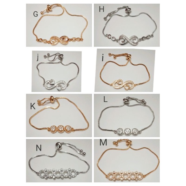 RC33. Gelang xuping tali serut wanita lapis emas dgn mata zircon