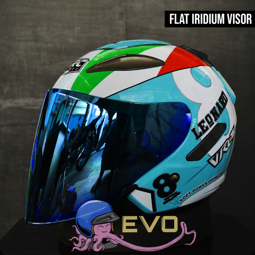 HELM VRC MOTIF CENTRO ORIGINAL FREE VISOR IRIDIUM - HELM HALF FACE VRC