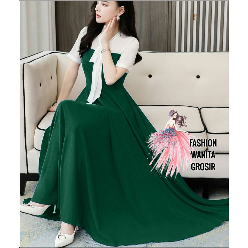 FWG - LONGDRES NERO / DRESS WANITA / DRESS / DRESS PESTA / PAKAIAN WANITA TERBARU / DRESS WANITA MURAH