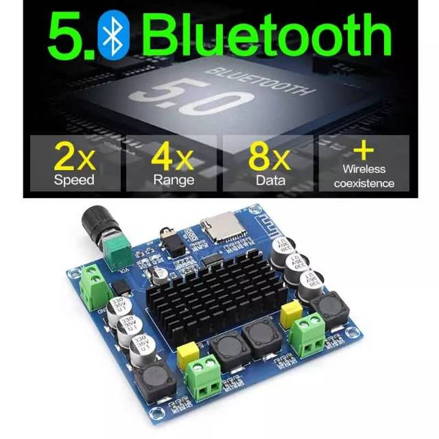 Tda7498 bluetooth stereo kit class d amplifier