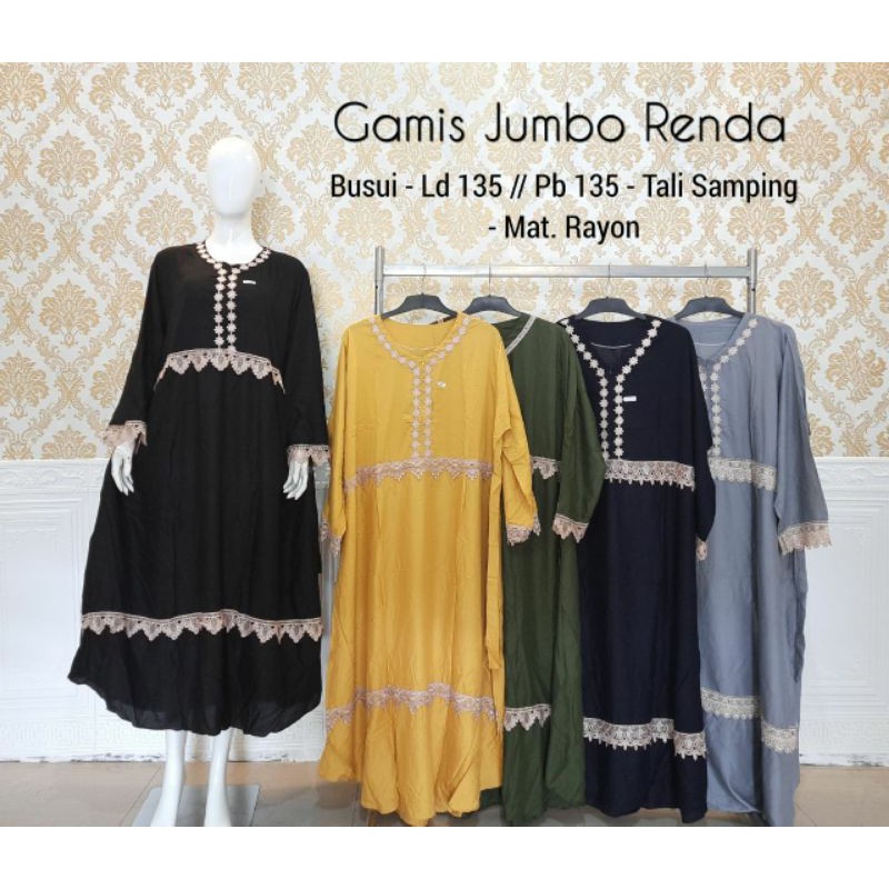 Gamis Jumbo Renda panjang