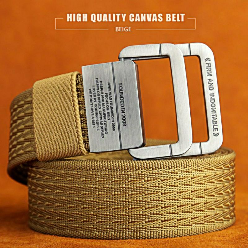 [BIG SALE] Craftman Gesper Tactical Belt Pria Sabuk Besi Canvas Double Ring