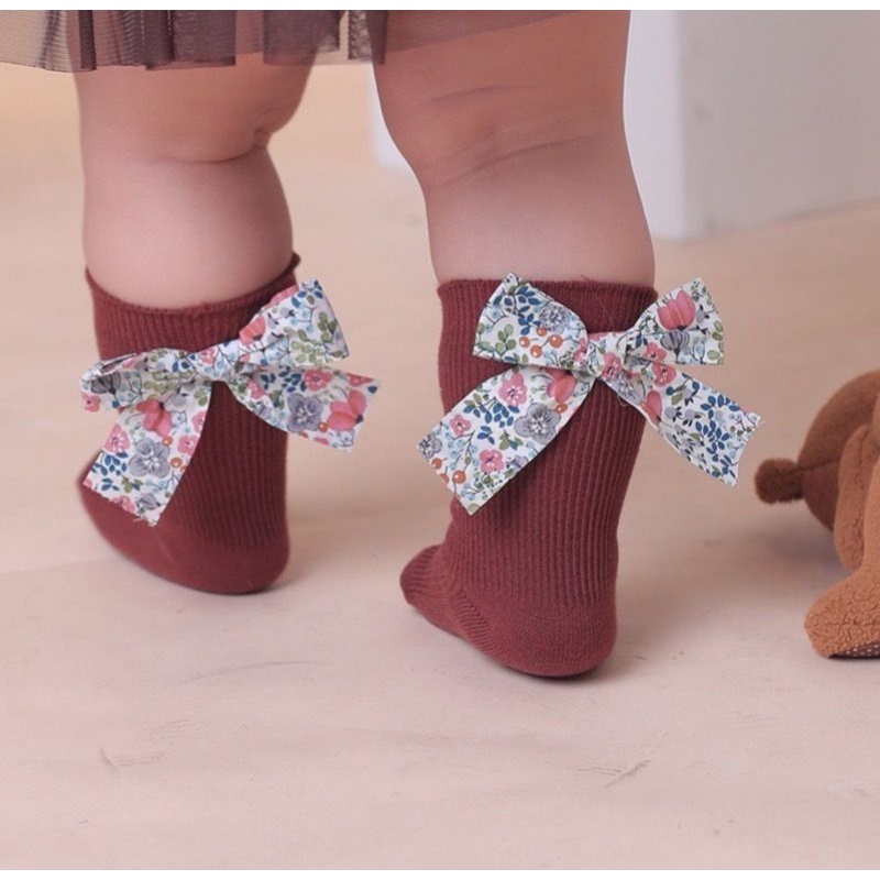 (Pimenova) kaoskaki panjang pita korea kaoskaki anak perempuan baby socks