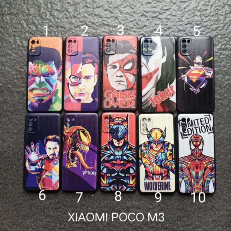 Case gambar Xiaomi Pocophone M3 . Poco M3 motif cowok ( 4 motif ) soft softcase softshell silikon cover casing kesing housing